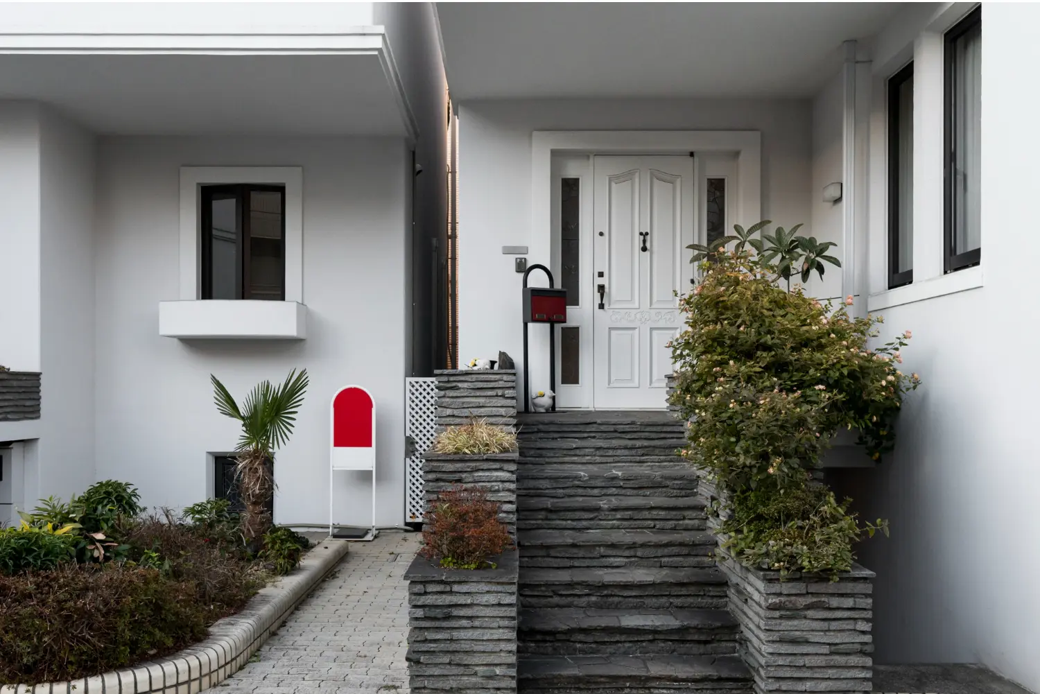 Modern interior doors in wood finish